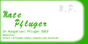 mate pfluger business card